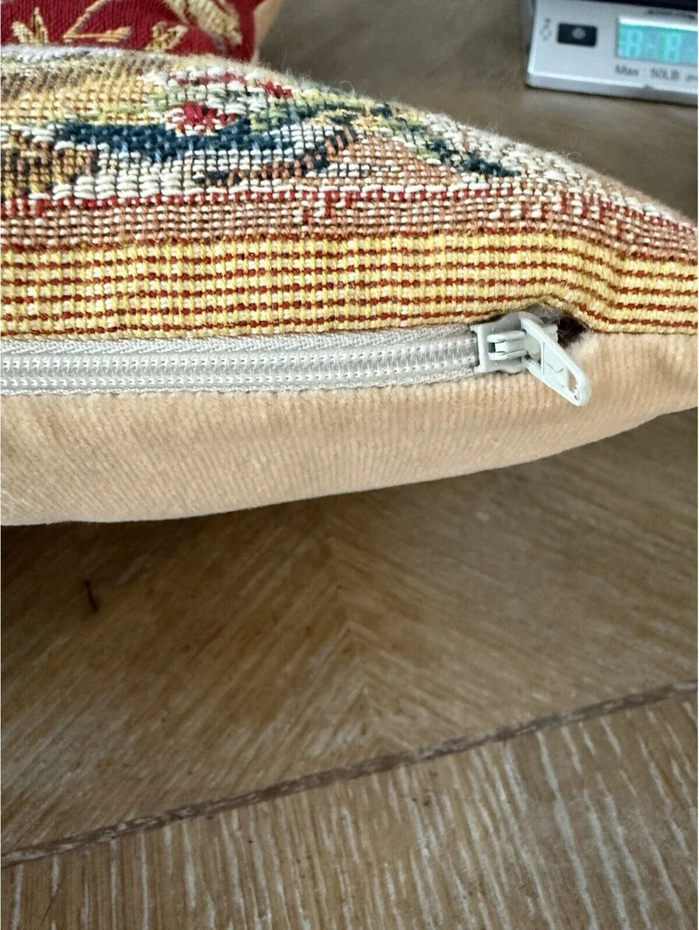 Two Mini Decorative Pillows Zip Off Cover